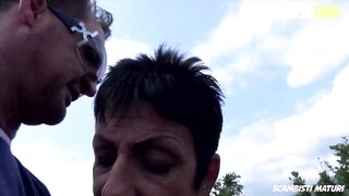 ScambistiMaturi - Kicca Martini Slutty Italian Mature Hardcore Outdoor Pussy Fuck - AMATEUREURO