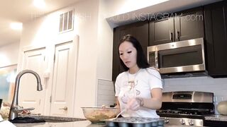 Baking Carrot Cake Muffins while Fucking myself