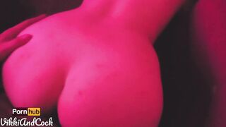 Pink Lights, Big Tits, Doggy, Missionary, Cum on Pussy, Ass Zipper Jeans