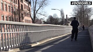 DoeGirls - Lullu Gun Petite German Slut Risky Public Sex with Horny Stranger