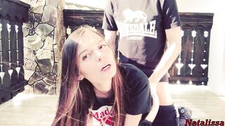 My Step Brother Creampied me during my Morning Workout - Natalissa