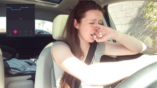 Cumming *embarassingly* Hard in a Starbucks Drive thru (LUSH CONTROL PART 2)