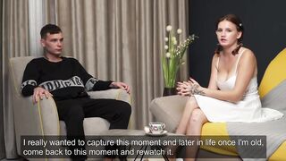 Russian big tits teen Galinka loses her virginity on camera