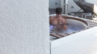 Perv caught spying on me in jacuzzi