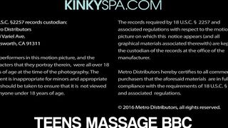 Horny masseuse massages the steele