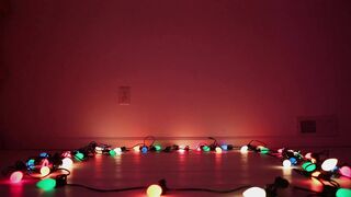 Glass candy cane cum w womanizer