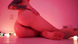 Glass candy cane cum w womanizer