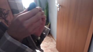 A Courier from a Sex Shop Demonstrated how to use a Penis Ring while her Husband is not at Home!
