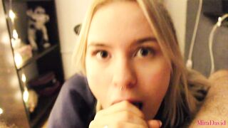 Amazing Blowjob after Shower and Quick Fuck - MiraDavid