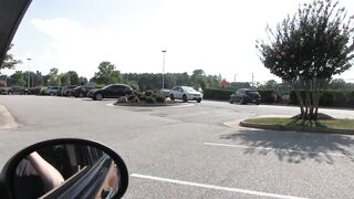 Blowjob in busy parking lot