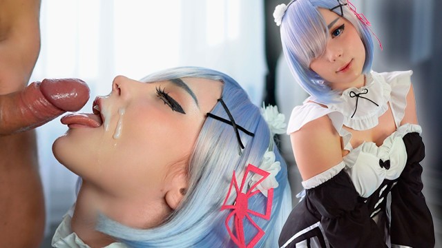 Sexy Maid Rem Sucks And Hard Fucks First Time With Subaru To Cum In