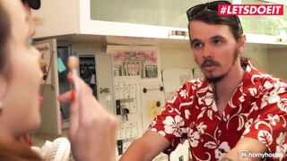 HornyHostel - Daphne Klyde Seductive Ukrainian Teen has Wild Sex with Hotel Staff - LETSDOEIT