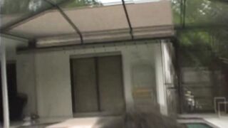 Hot little Blonde Gets Fucked outside by the Pool