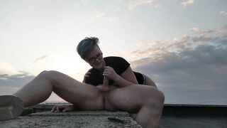 Girlfriend Gave me the best Blowjob on the Roof.sosweetyfuck 4k