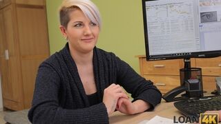 LOAN4K Curvy Chick got off while asking for a Loan for her Business