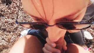 BEACH DAY - Horny Girlfriend can't get enough & Sucks Boyfriend twice