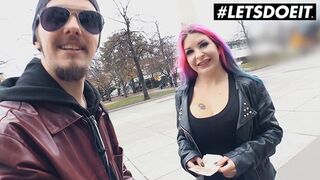 BumsBus - Aviva Rocks Huge Tits Swiss Babe Fucks Stranger for Extra Money - LETSDOEIT