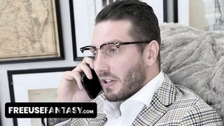 Horny Dude Bends over FreeUse Teen while she is doing her Homework