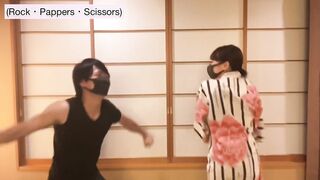 浴衣で野球拳してたら全裸で絶叫しながら中イキしまくったｗｗ Japanese Amateur Rock Paper Scissors, Naked and Hard Sex - えむゆみカップル