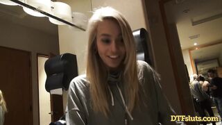 Teenage Slut Janice Griffith Sucks Cock and Fucks Backstage Unscripted Sex