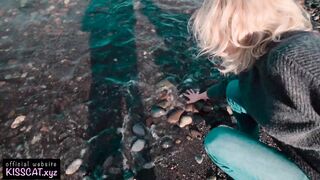 Public Agent Fuck Russian Teen in Doggy under the Bridge with Cum Swallow
