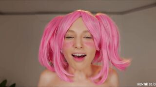 Hentaied - Talia Mint inside Pussy Camera Cumshot - Cosplay Hentai Girl get Full of Cum - Creampie!