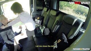 FUCKEDINTRAFFIC - SEXY LADY GETS FUCKED IN THE BACKSEAT DURING HER TRIP - VIPSEXVAULT
