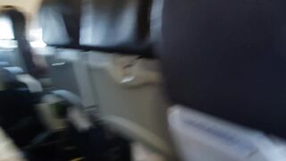 PUBLIC AIRPLANE Handjob and Blowjob - Bella Mur
