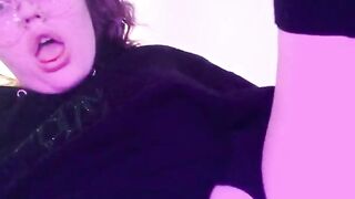 Cute Goth Girl Squirts and Fucks Inked Pussy