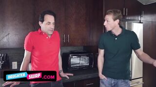 Hot Dads Trade Cute Teen Stepdaughters Elsa Jean and Liza Rowe Pt.1