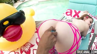 Redhead arietta gives anal access to bbc