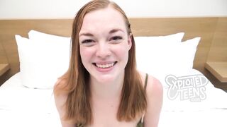 Exploitedteens: She's a brand new redhead with perfect dcup boobs sucking cock on PornHD