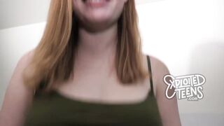 Exploitedteens: She's a brand new redhead with perfect dcup boobs sucking cock on PornHD
