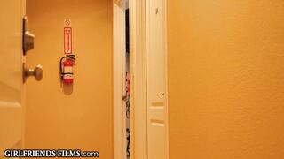 Lesbian Teen gives Straight Friend Quivering Orgasm - GirlfriendsFilms