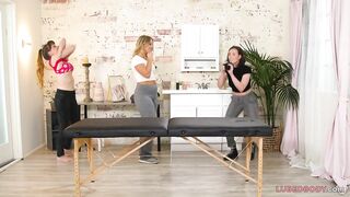 Fantasy Massage: PAWG lesbian masseur Candice Dare having sex with Alison Rey on PornHD