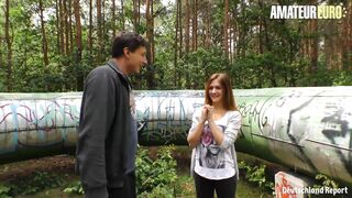 DEUTSCHLANDREPORT - GERMAN BRUNETTE LULLU GUN OUTDOOR FUCKING IN THE FOREST - AMATEUREURO
