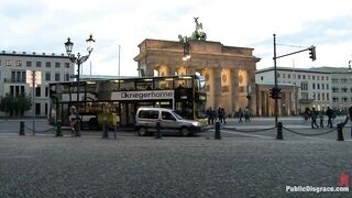 Young Euro girl punished in public