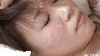 Sexy milf Kana Mimura pleases two dicks with dp fucking