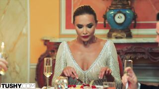 TUSHY Stunning Venera satisfies her anal DP fantasies