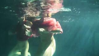 Lesbians And Solo Girls Make Out Underwater