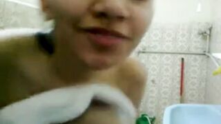 Arab Girl Takes Shower And Masturbates