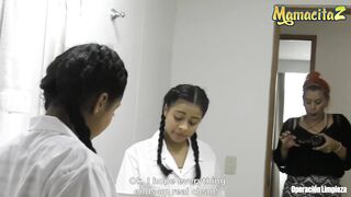 MamacitaZ - Slutty Maid Maria Alazate Has First Time Lesbian Scissoring SEX