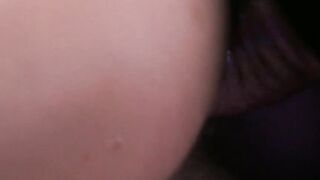 Busty brunette handles 3 men in a hard trio
