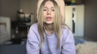 Cutie Shows Her Body And Helps Her Boyfriend Cum After Passionate Sex.