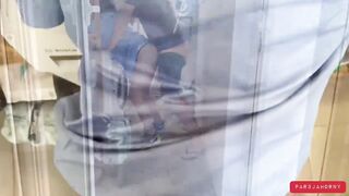 DICK FLASHING MAID- latina sexy fit maid surprised and fucked during work time