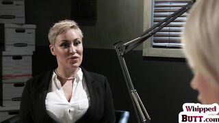 Office Lezdom MILF Strapon Fucks BDSM Submissive MILF
