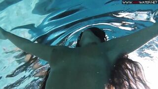 Hot Teen Diana In Fishnet Stockings Underwater - Diana Hot