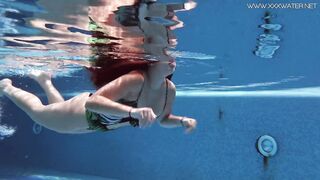 Diana Rius With Hot Tits Touches Her Body Underwater