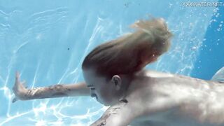 Finnish Blonde Tattooed Pornstar Mimi Underwater