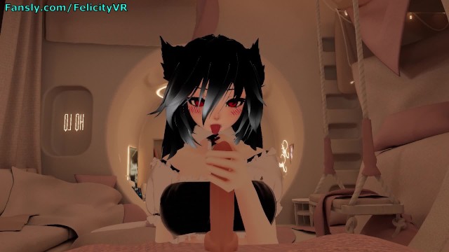 Your Horny Catgirl Maid Makes You Cum JOI POV VRChat ERP Jerk Off Challenge Fap Hero